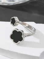 1Pc Classic Elegant 5-Leaf Clover Design Men'S Ring