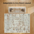 Area Rug Living Room Rugs: 5X7 Indoor Soft Fluffy Rug Abstract Carpet for Bedroom Kitchen Dining Room Floor Washable Plush Throw Large Accent Rug Home Office Nursery Decor - Beige