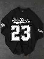 PAVTROS Manfinity Streetrush Men'S Letter Graphic Print round Neck Loose Casual Short Sleeve T-Shirt Number Jersey