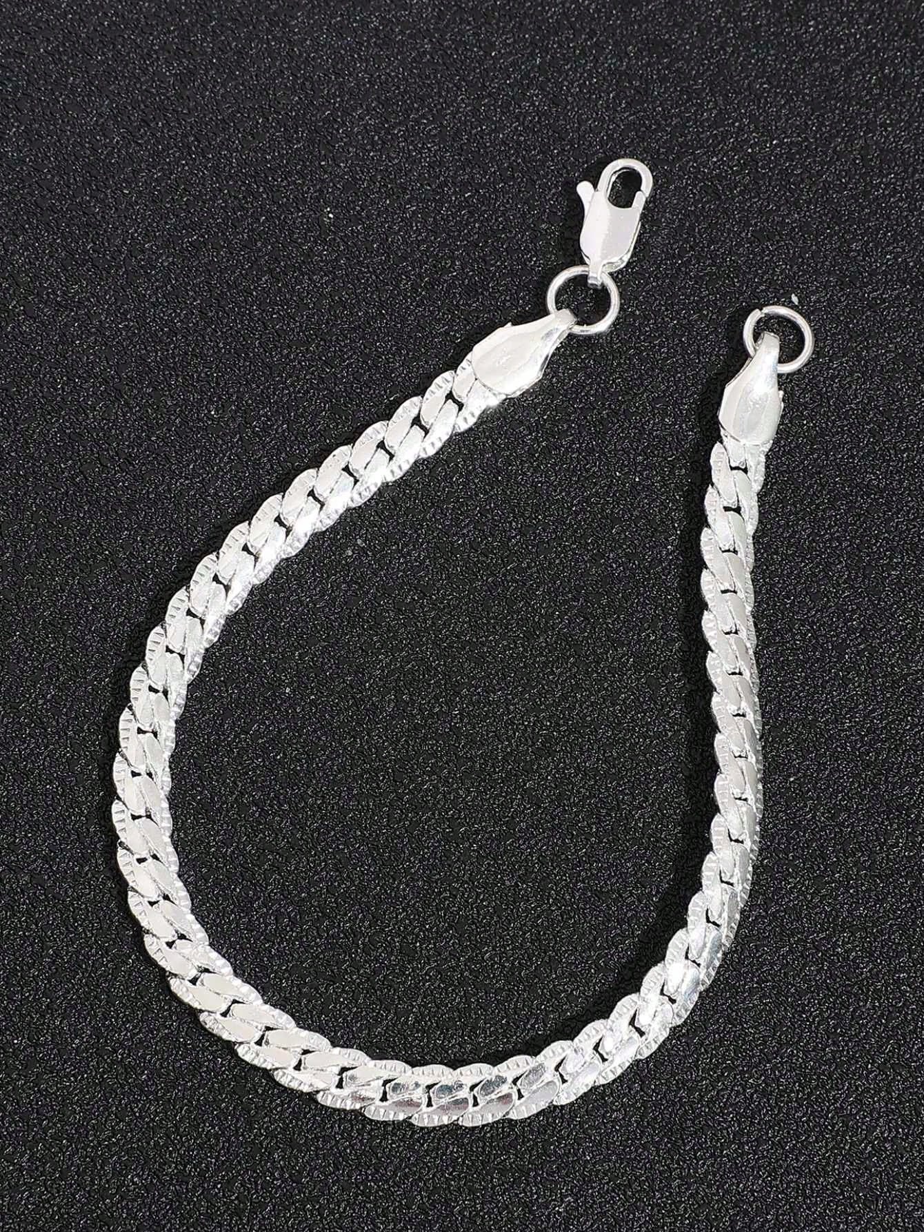 1Pc Men Minimalist Chain Bracelet Copper Jewelry