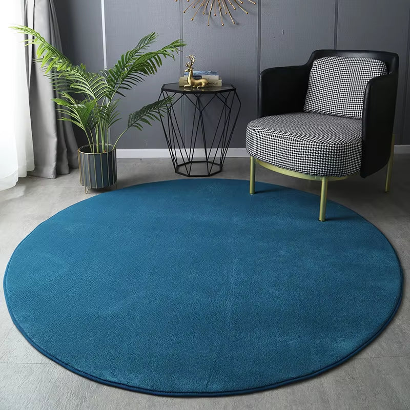 Coral Velvet Carpet round for Home Decor Modern Living Room Coffee Table Rug Short Plush Foot Mat Kids Crawling Play Carpets