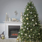 Artificial Full Christmas Tree, Green, Dunhill Fir, Includes Stand, 6 Feet