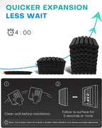 36Packs Curved Sound Proof Foam Panels for Walls, 2" Acoustic Panels Sound Absorbing Dampening, Soundproofing Noise Reducing Cancelling Treatments for Home Office Recoding Studio Decor, 2X12X12 Black