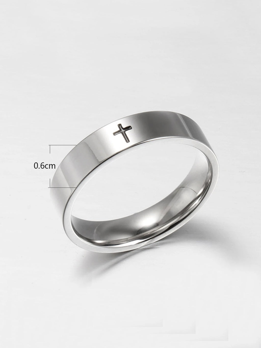 Fashionable and Popular Men Cross Detail Ring Stainless Steel for Jewelry Gift and for a Stylish Look
