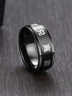 Fashionable and Popular Men Yin & Yang Pattern Ring Stainless Steel for Jewelry Gift and for a Stylish Look
