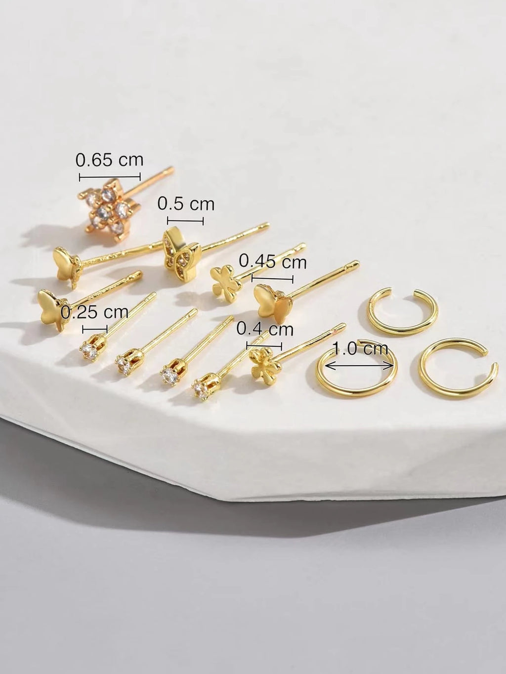 13Pcs Butterfly & Flower Decor Earrings