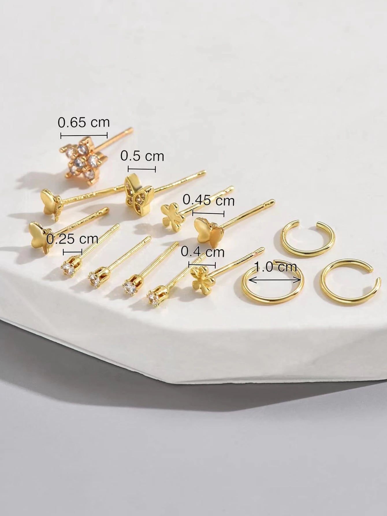 13Pcs Butterfly & Flower Decor Earrings