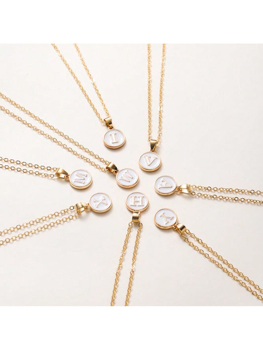 New A-Z 26 Letters Necklace Delicate Initials Name Clavicle Chain Choker Necklace for Women Fashion Jewelry Collares Gift