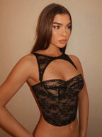 X Ludmilla  BAE Music Festival Holiday Black Removable Corset Top, Concert Outfits