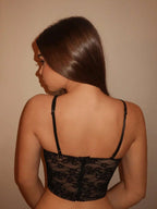 X Ludmilla  BAE Music Festival Holiday Black Removable Corset Top, Concert Outfits