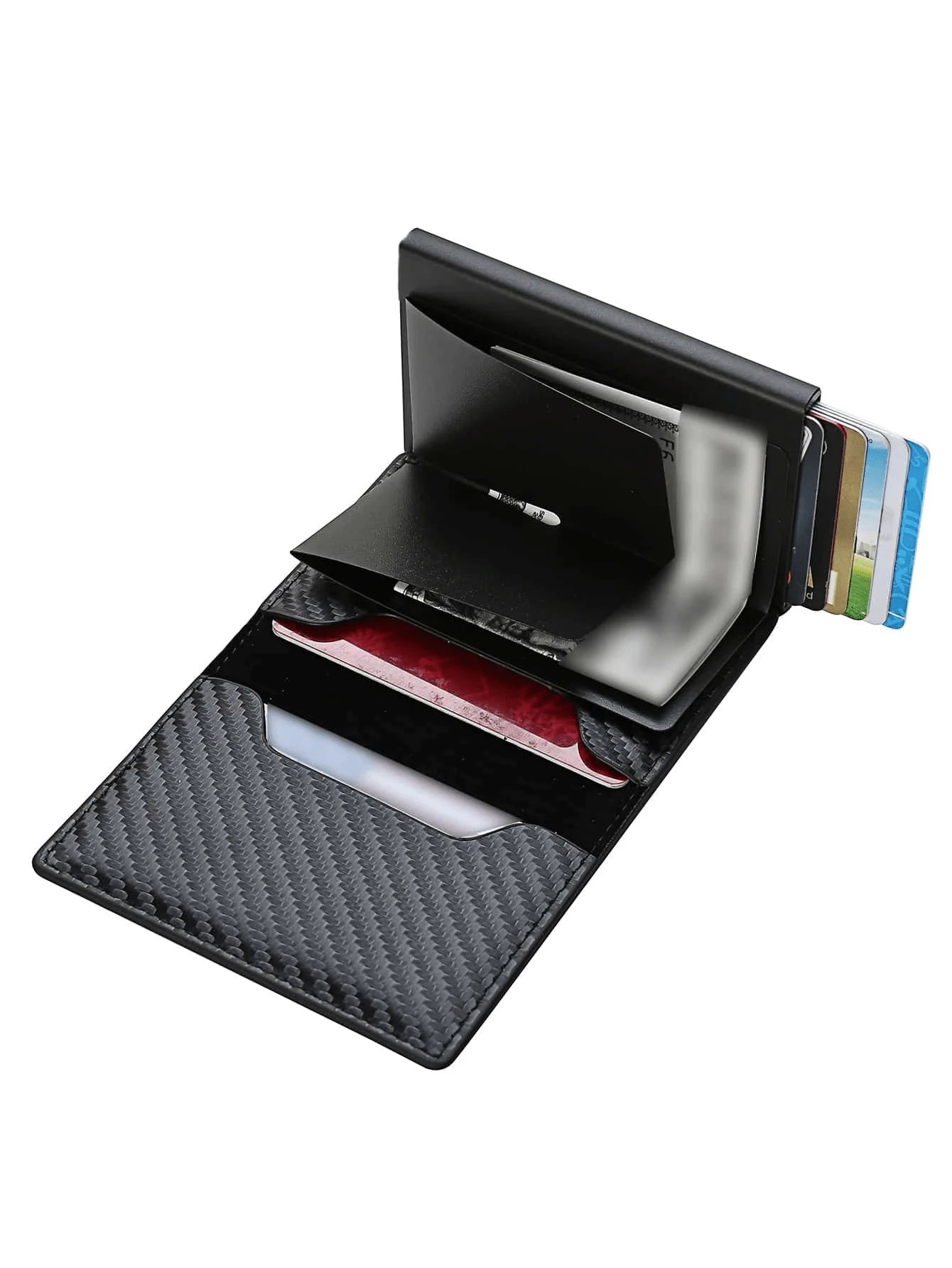 1Pc Men'S Minimalist Ultra-Thin RFID Blocking Wallet, Slim Coin Purse Card Holder, Aluminum Alloy Side Push Card Case, ID & Driver'S License Holder, Gift Suitable for Teen, Summer Casual, Outdoor, Athletic, Vacation, Travel, Graduation, Birthday Dress Accessories Formal/Business Formal