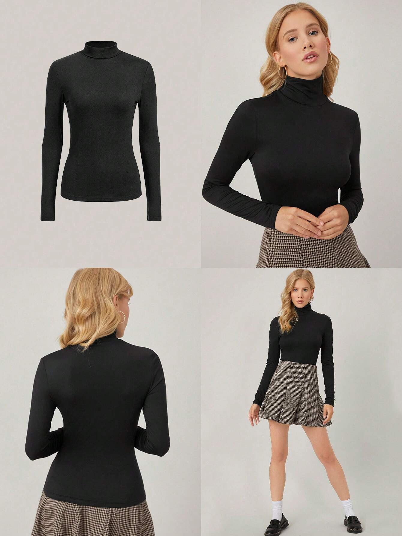 MOTF PREMIUM HIGH NECK FORM FITTED TEE