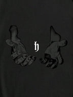 Manfinity EMRG Men Hand Print round Neck Short Sleeve Oversized Casual T-Shirt, for Going Out