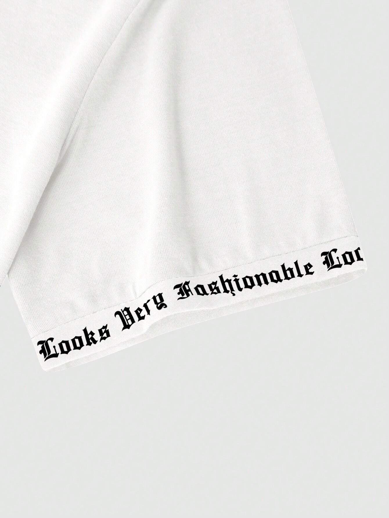 Claim Dot Men Solid Color English Letter Printed Short-Sleeved round Neck T-Shirt, Suitable for Daily Wear, Going Out, Leisure, Sports, School, Travel, Family Gatherings and Other Occasions. Short-Sleeved T-Shirt, Summer T-Shirt. Multiple T-Shirts Can Be Given as Gifts to Family Members, 2000S Style