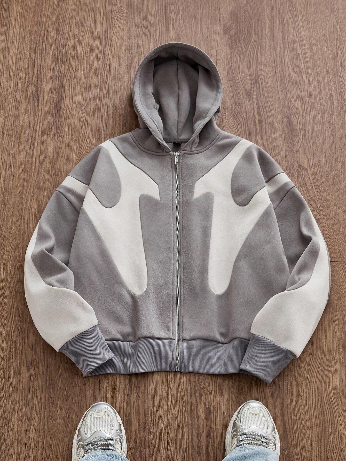 Manfinity Unisex Men'S Fashion Casual Knit Loose Fit Long Sleeve Hooded Sweatshirt, for Fall, Winter