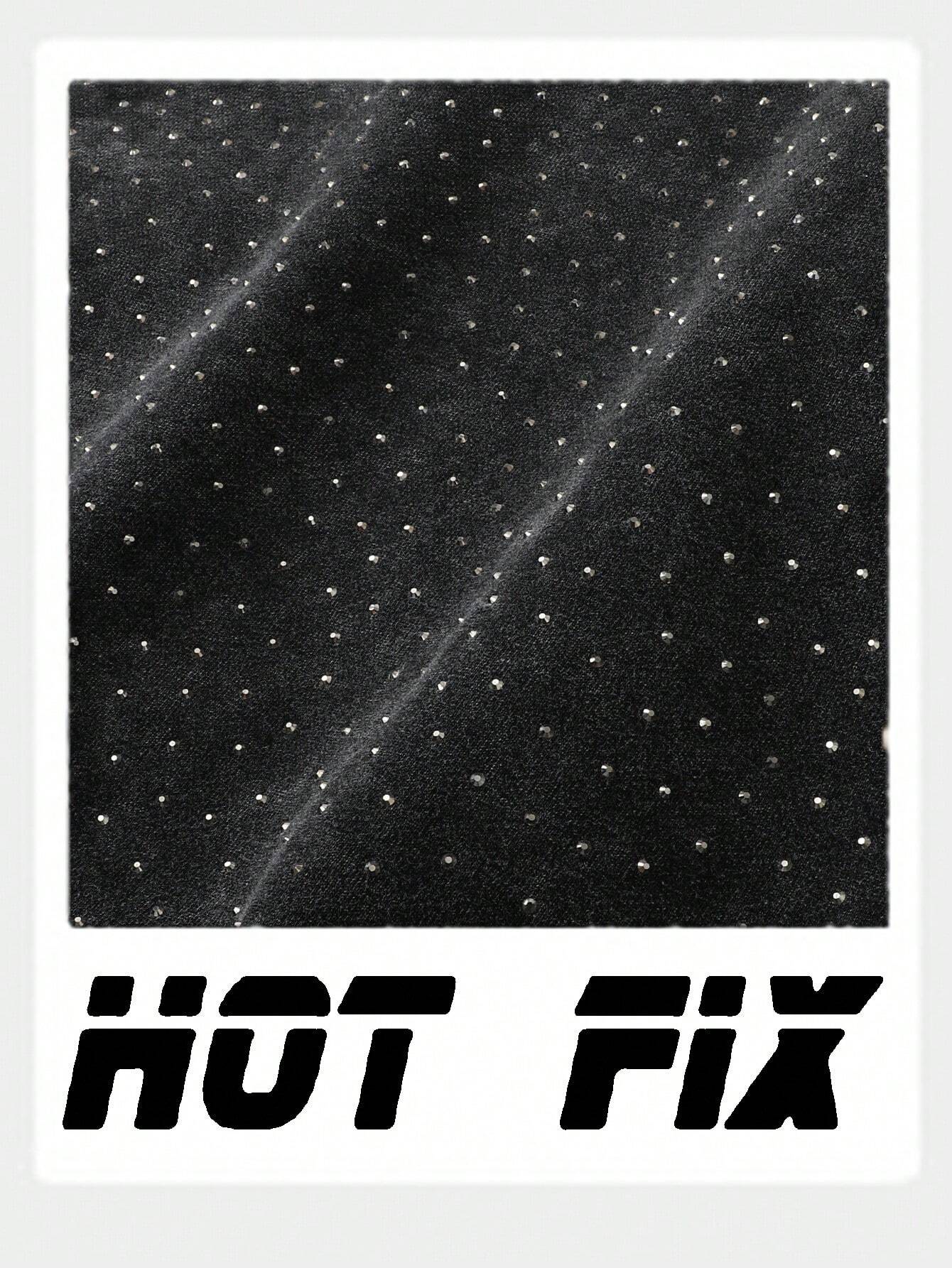 ROMWE MEN Street Life Men'S Heavyweight Oversized Diamond Printed Cropped Hoodie, Streetwear