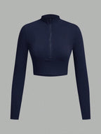 Ezwear 3Pcs Set Half Zip up Long Sleeve T-Shirts, Suitable for Autumn/Winter