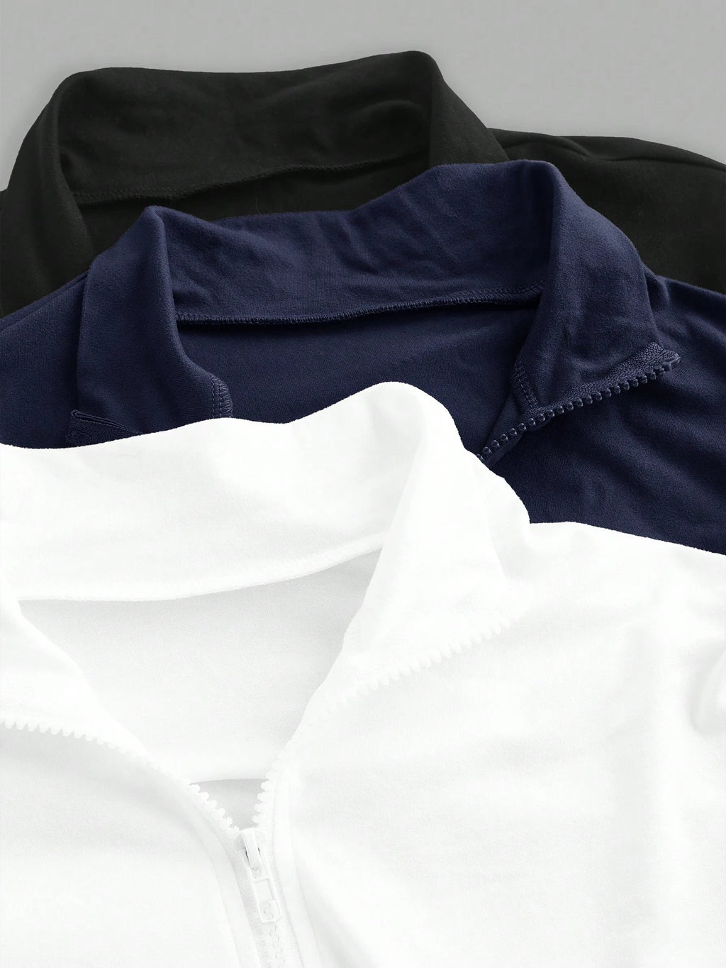 Ezwear 3Pcs Set Half Zip up Long Sleeve T-Shirts, Suitable for Autumn/Winter