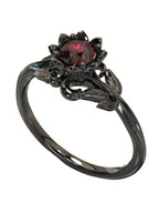 Fashion Cubic Zirconia Flower Design Women Engagement/Wedding Ring, Retro Minimalist Couple Rings