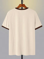 Claim Dot Men'S Casual round Neck Short Sleeve T-Shirt with Playing Card Print