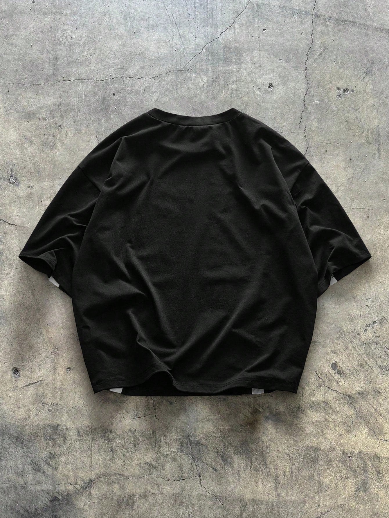 AXEPEAK Young Men'S Casual Loose Knit Short Sleeve Patchwork T-Shirt, Summer, Streetwear Ready