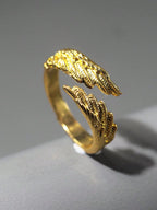 1Pc Men'S Minimalist Gold Wing Shaped Multifunctional Ring