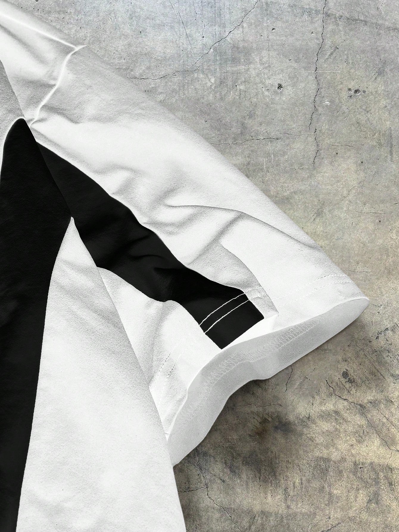 AXEPEAK Men'S Knit Fashion Casual Daily Loose Short Sleeve Patchwork T-Shirt, Summer, Streetwear Influence