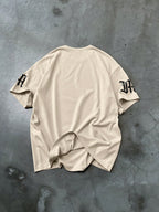 Manfinity EMRG Men'S Drop Shoulder round Neck Short Sleeve Casual Letter Print T-Shirt, Summer