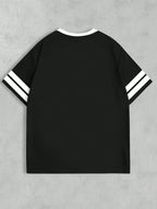 Manfinity Dauomo American Simple Casual Street Sense Retro Polka Dot Number Combination Letters Sports College Style Men'S T-Shirt