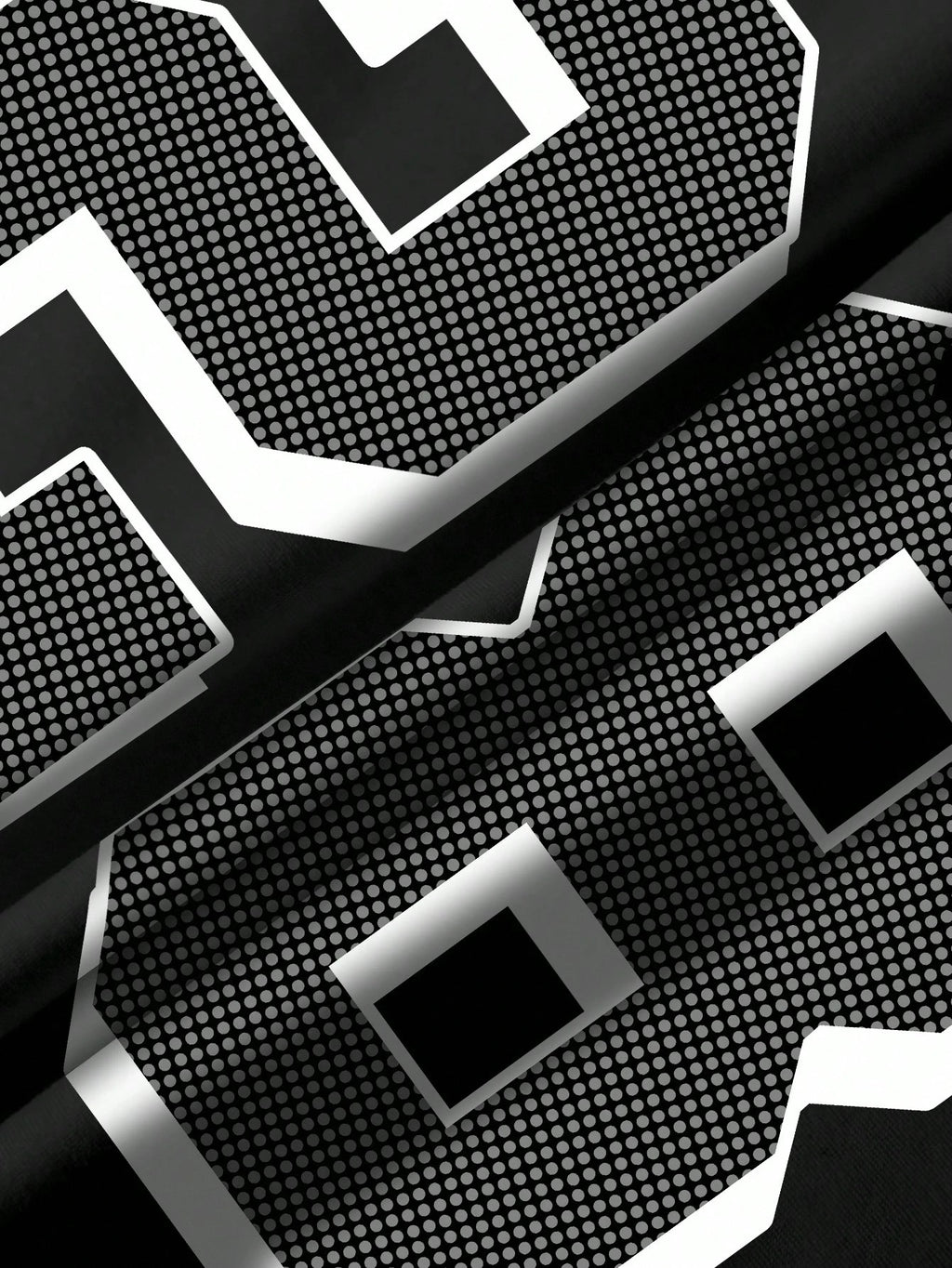 Manfinity Dauomo American Simple Casual Street Sense Retro Polka Dot Number Combination Letters Sports College Style Men'S T-Shirt