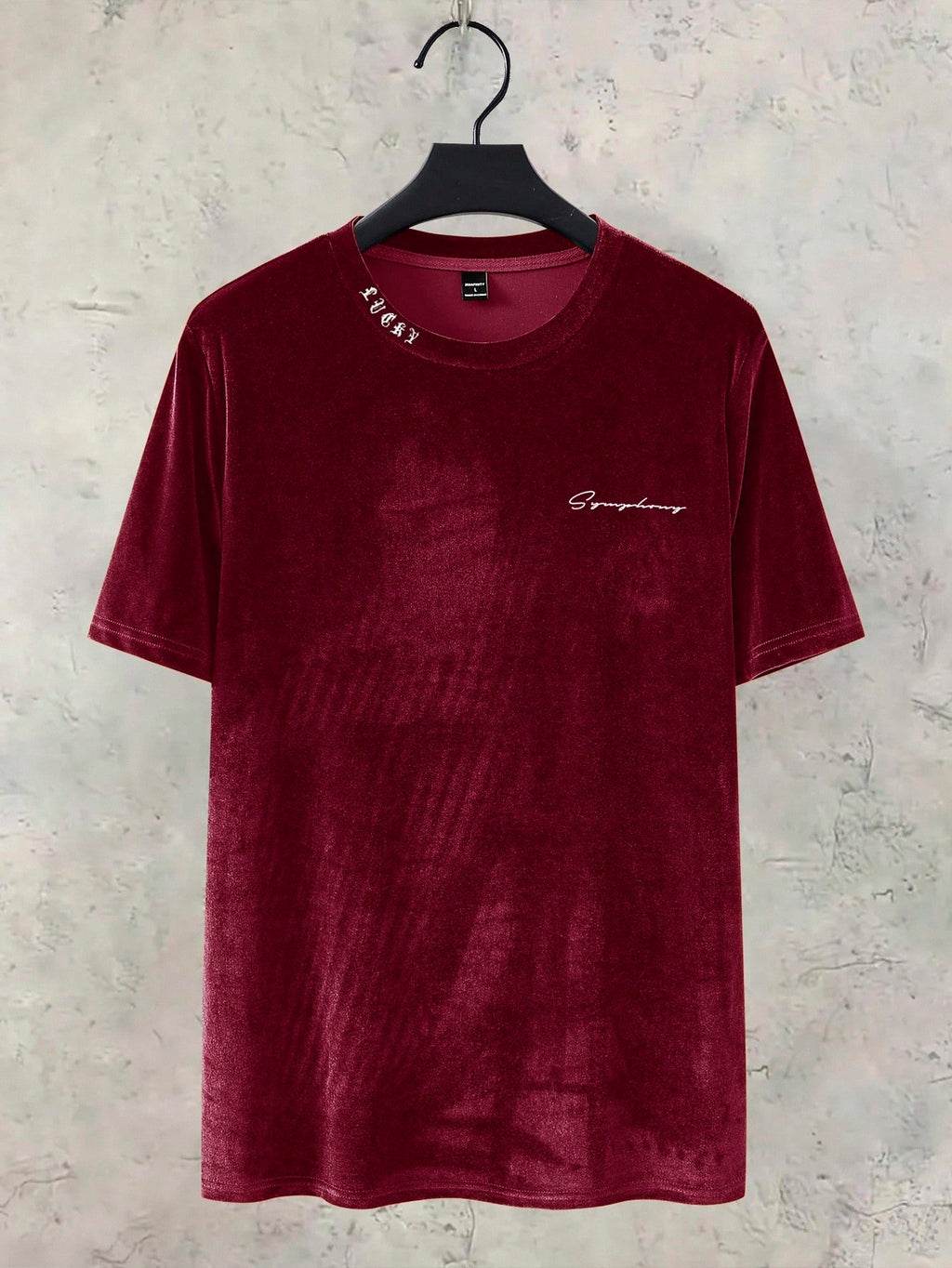 Claim Dot Men'S Casual Letter Print Short Sleeve T-Shirt, Autumn