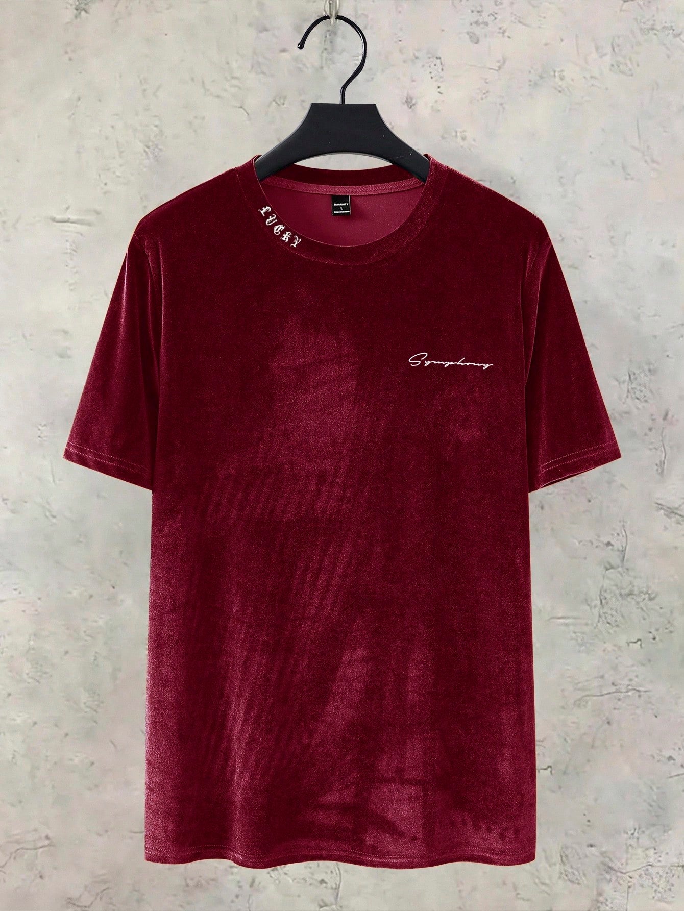 Claim Dot Men'S Casual Letter Print Short Sleeve T-Shirt, Autumn