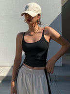 DAZY Women'S Solid Color Camisole Top for Summer Tops