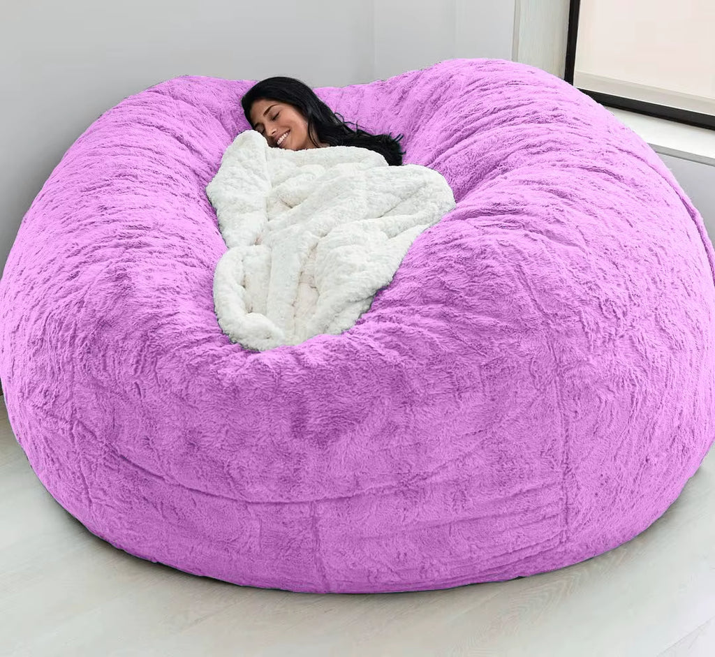 Soft Warm 180*90Cm Fur Giant Removable Washable Bean Bag Bed Cover Comfortable Living Room Furniture Lazy Sofa Coat