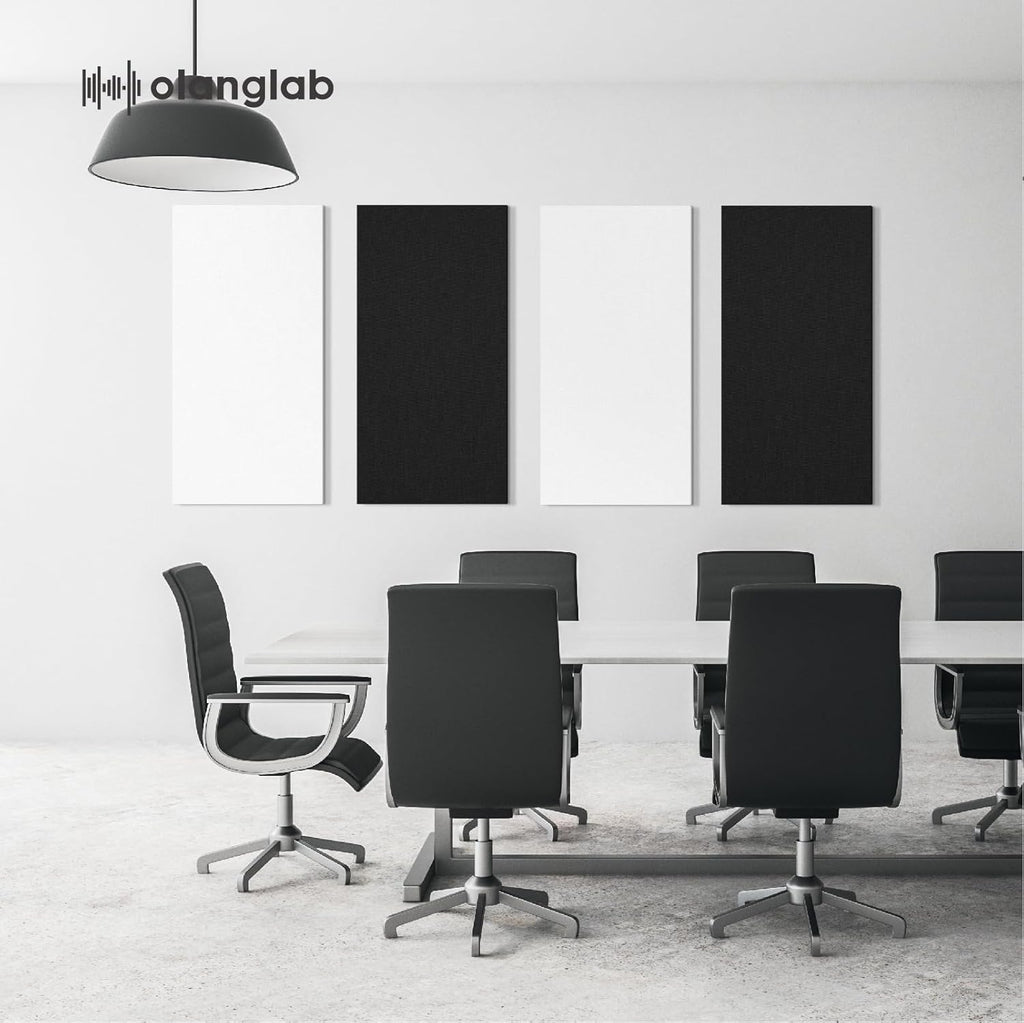 Acoustic Panels 2 Pack, 48''X24'' Large Sound Panels, Fabric Wrapped Sound Proof Foam Panels for Walls, Sound Absorbing Panels for Recording Studio Acoustical Treatments (White)