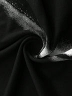 PAVTROS Manfinity Streetrush Streetrush Men'S Contrast Color Print round Neck Short Sleeve T-Shirt Men Y2K Clothes Men Outfit Men Black Outfit,Halloween,Halloween Party,Streetwear