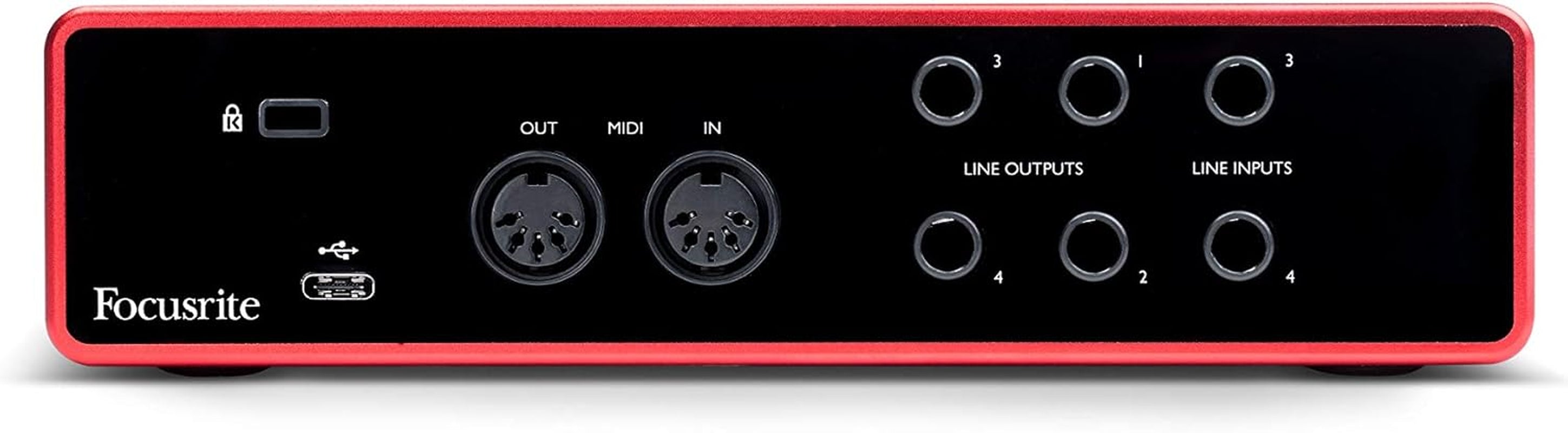 Scarlett 4I4 4X4 USB Audio Interface with Creative Music Production Software Kit, CR3-X Studio Monitors, Professional Headphones & 1/4 Instrument Cables