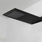 Matte Black Stainless Steel Shower Head Rainfall Shower Head with Waterfall Shower Wall Mounted