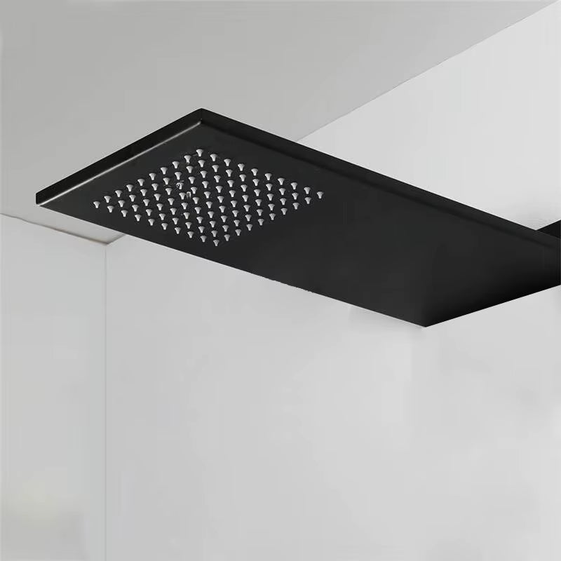 Matte Black Stainless Steel Shower Head Rainfall Shower Head with Waterfall Shower Wall Mounted