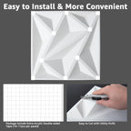 Acoustic Panels with Tape 20 Pack Soundproof Wall Panels Acoustic Foam Panels Sound Dampening Panels, 3D Wall Panels Sound Absorbing Panels, 12" X 12", White