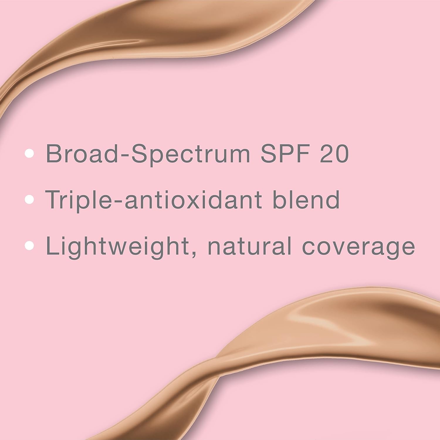 Healthy Skin Liquid Makeup Foundation, Broad Spectrum SPF 20 Sunscreen, Lightweight & Flawless Coverage Foundation with Antioxidant Vitamin E & Feverfew, 90 Warm Beige, 1 Fl. Oz