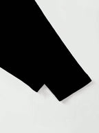 INAWLY Women'S Solid Black Crew Neck Long Sleeve Simple T-Shirt, Casual Everyday Wear Fall Cloth for Women