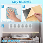 6-Pack Self-Adhesive Soundproof Acoustic Panels for Wall, 16 X 12 Inch Wave Design Noise Block with Polyester & Foam for Bedroom Studio Office