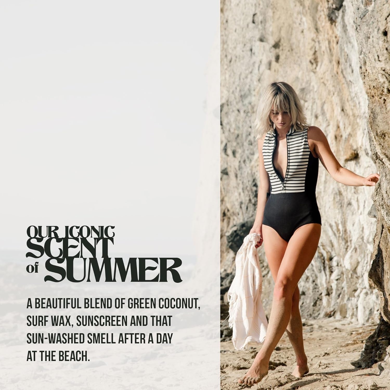 Mini Fragrance Oil Roll On, Beach-Inspired, & Long Lasting Perfume Oil with Notes of Fresh Green Coconut, Surf Wax & Sunscreen, Travel Size Perfume for Women, 0.25 Fl Oz