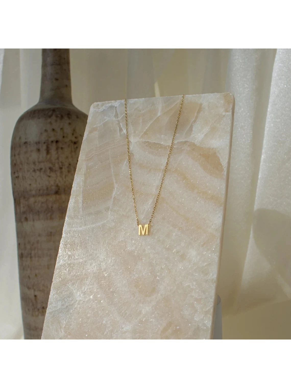 Stainless Steel Initial Necklace for Women A-Z Alphabet Capital Letter Pendant Necklaces Choker Fashion Jewelry Gift 2024