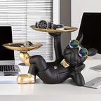 A Small Bulldog Statue Tray, Perfect for Holding Keys, Wallets, Jewelry, Phones, and Other Small Accessories Well as Small Items