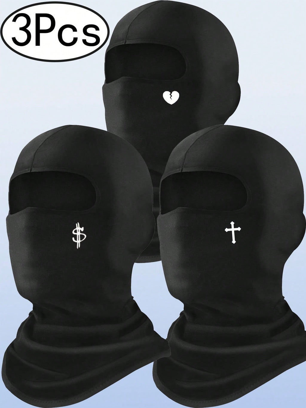 3Pcs Ski Mask Mask Face Cover Balaclava Full Face Mask Summer Face Cover UV Protection Balaclava Men Women Outdoor Sports Face Mask for Men and Women – Skiing, Snowboarding, Motorcycle, UV Protection & Wind Protection