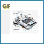 Modern Design Bedroom Furniture Bedroom Sets Bed Frame Multi-Functional Electric Massage Bed