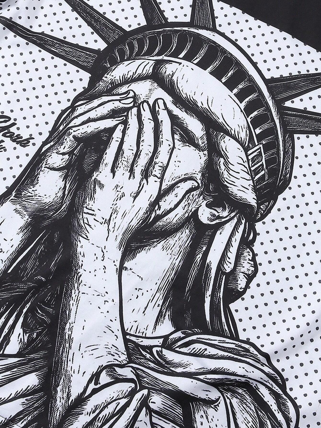 PAVTROS Manfinity Streetrush Men'S Casual Letter Print round Neck 2 in 1 Long Sleeve T-Shirt for Autumn, for Fall