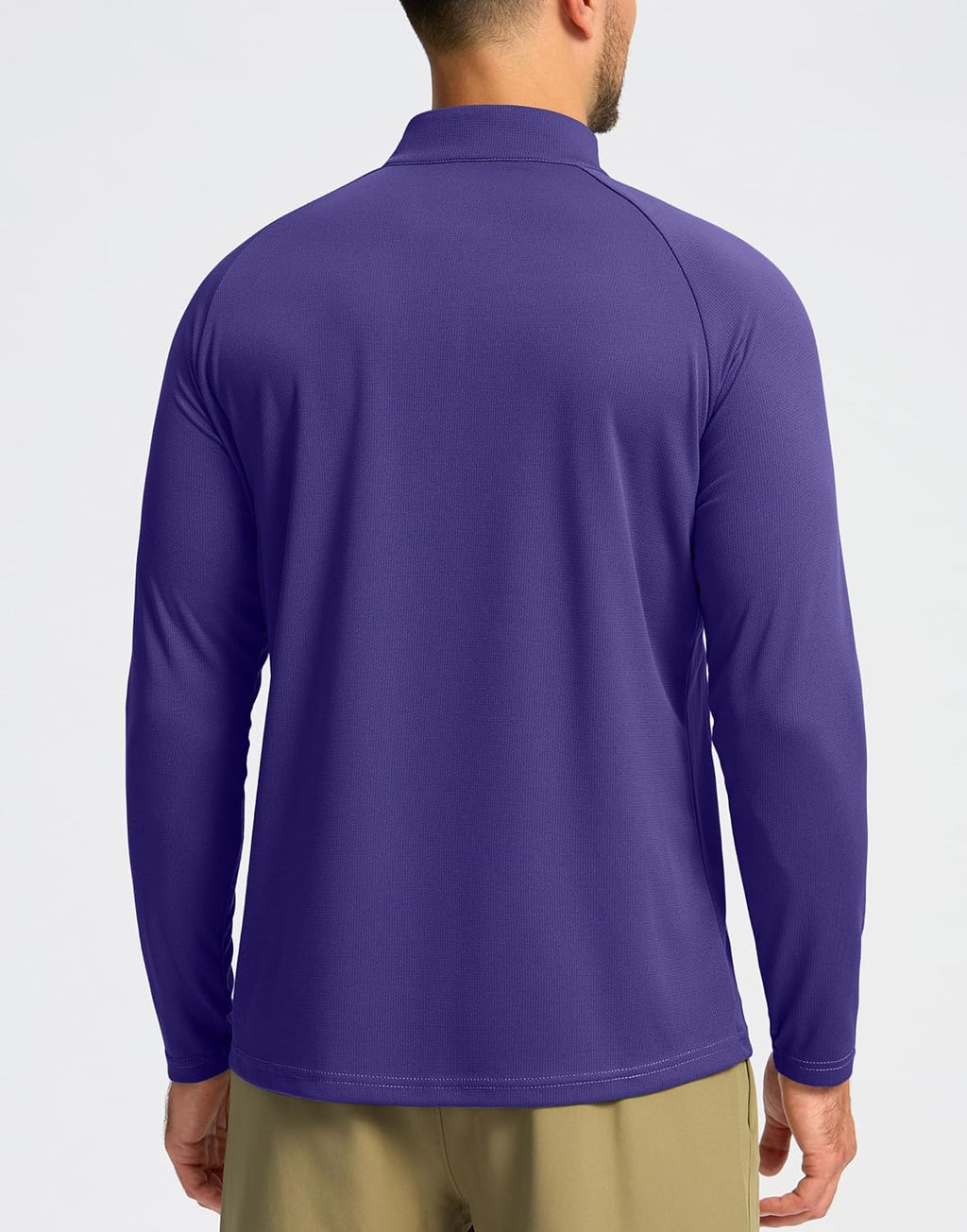Men'S Running Shirts Long Sleeve Athletic Shirt Lightweight Quick Dry Quarter Zip Pullover for Men Workout Gym Golf